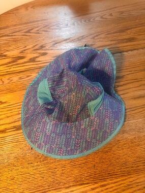 Cutest Sunday brand Kids Sun Hat in Purple and Teal
